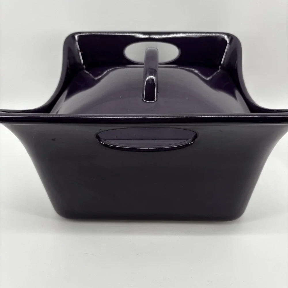 Rachael Ray Purple 3.5 QT Quart Square Casserole Baking Dish With Lid